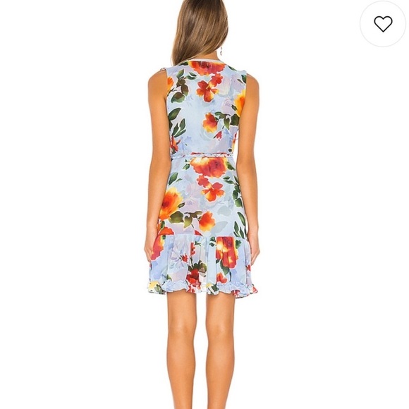 Misa Los Angeles Blue wrap dress - Picture 3 of 5